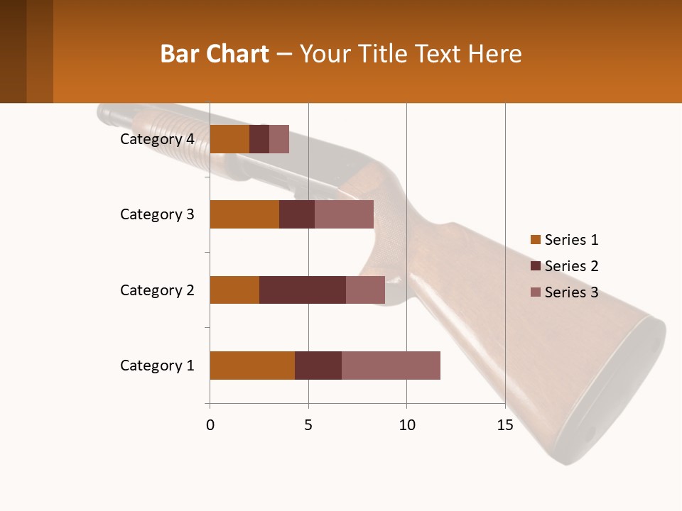 A Rifle On A White Background With A Brown Border PowerPoint Template