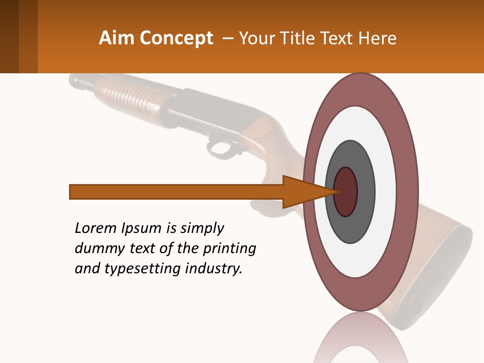 A Rifle On A White Background With A Brown Border PowerPoint Template