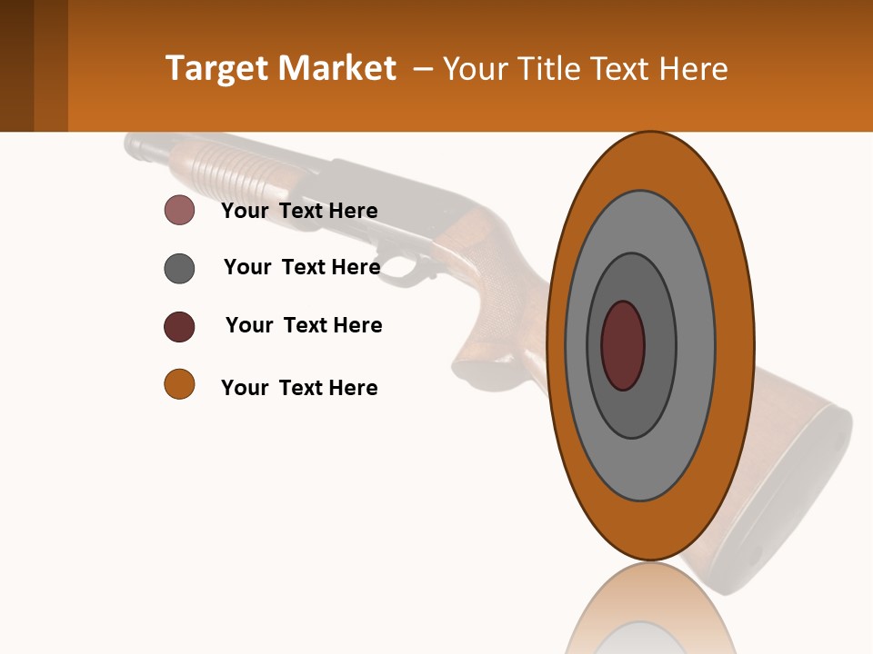 A Rifle On A White Background With A Brown Border PowerPoint Template