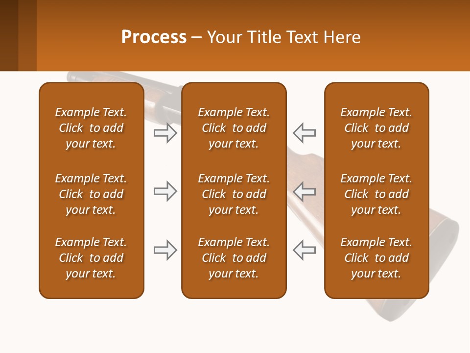 A Rifle On A White Background With A Brown Border PowerPoint Template