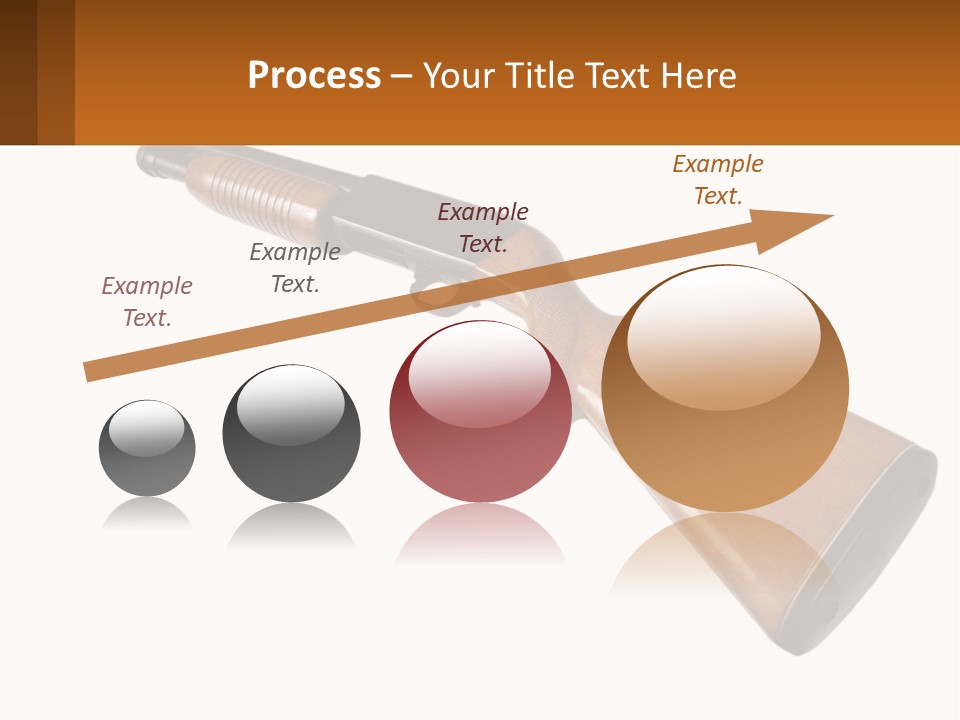 A Rifle On A White Background With A Brown Border PowerPoint Template