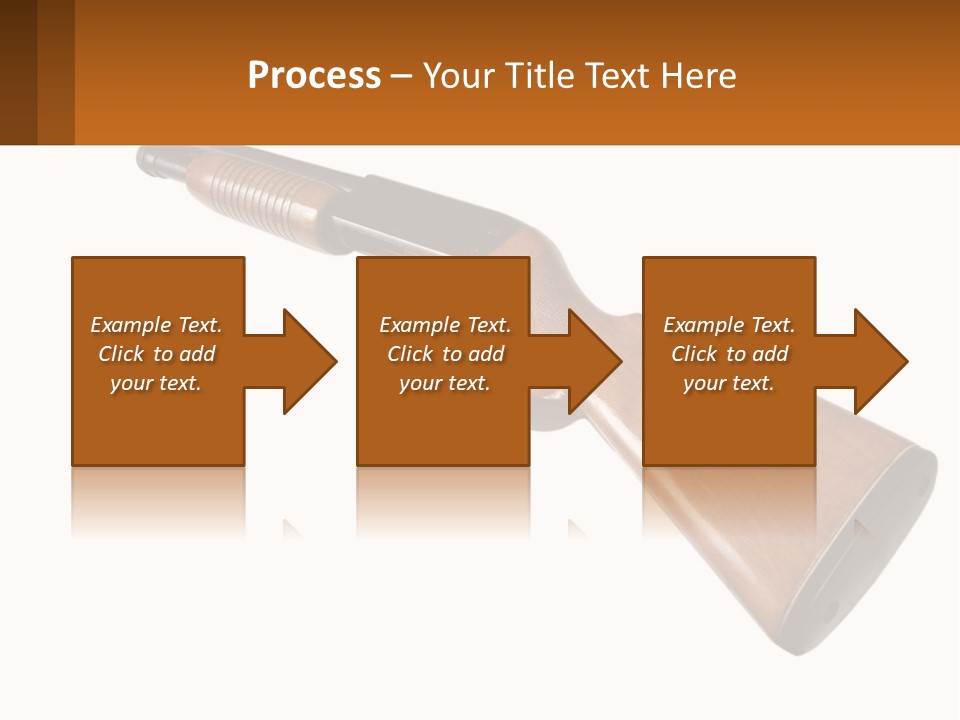 A Rifle On A White Background With A Brown Border PowerPoint Template