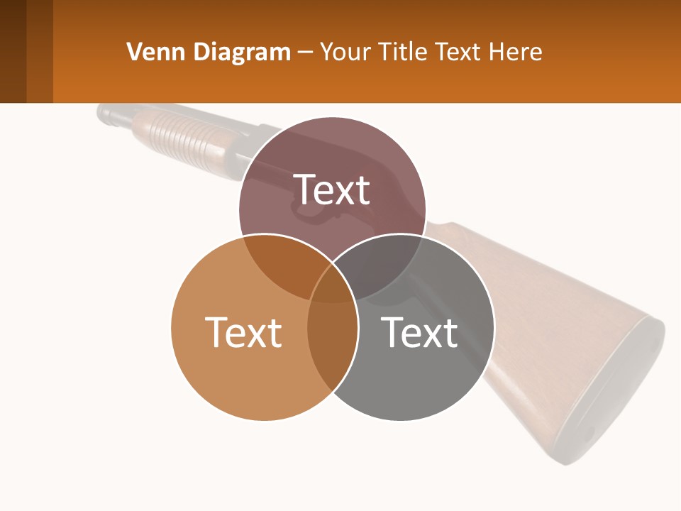 A Rifle On A White Background With A Brown Border PowerPoint Template