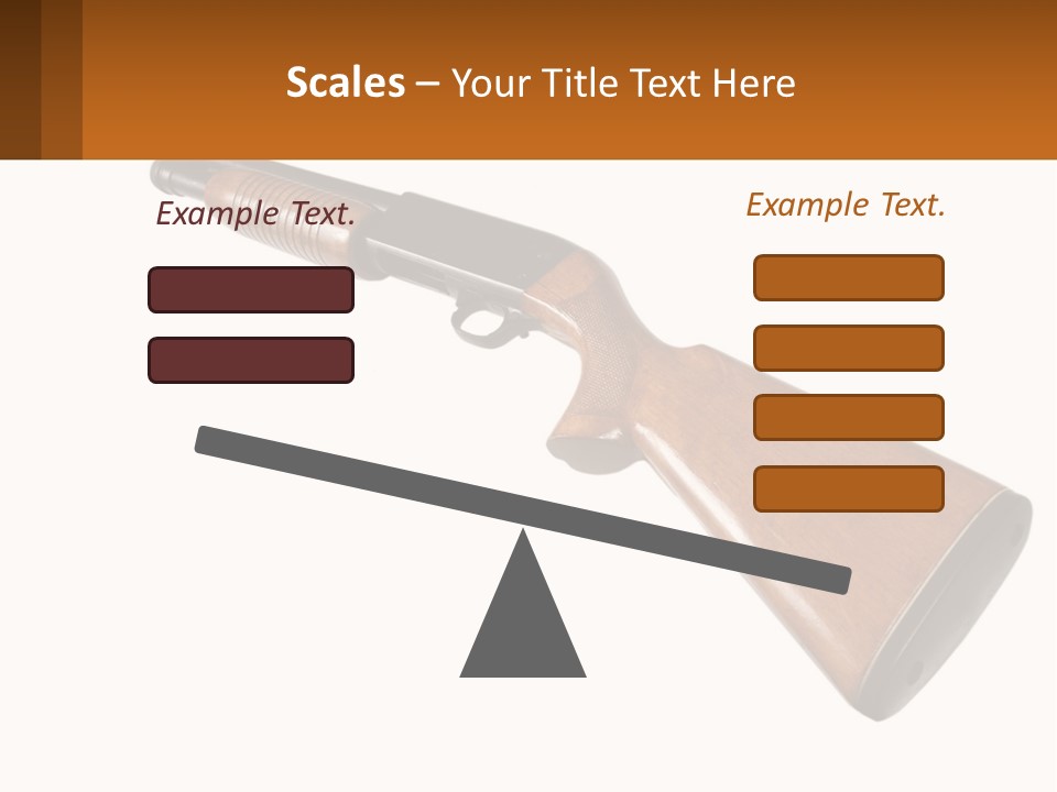 A Rifle On A White Background With A Brown Border PowerPoint Template