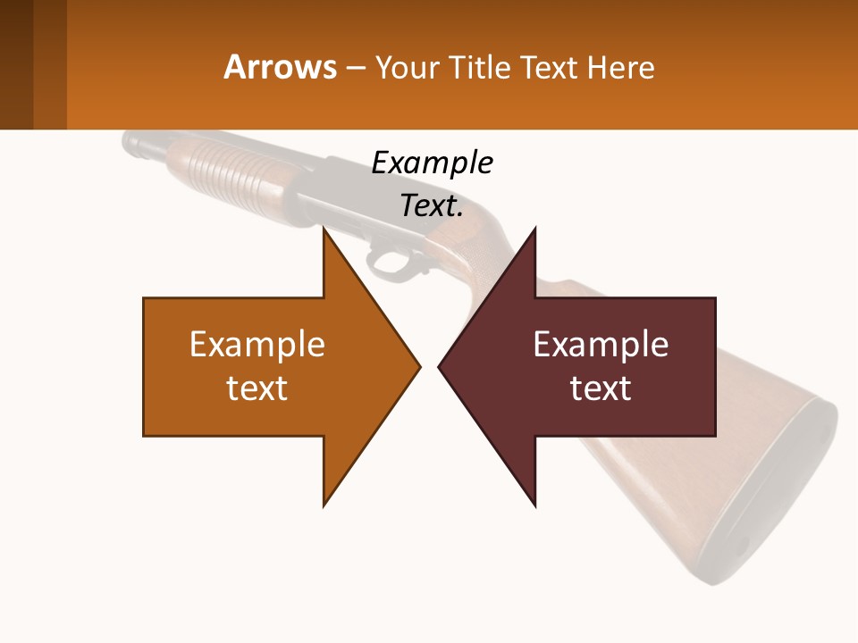 A Rifle On A White Background With A Brown Border PowerPoint Template