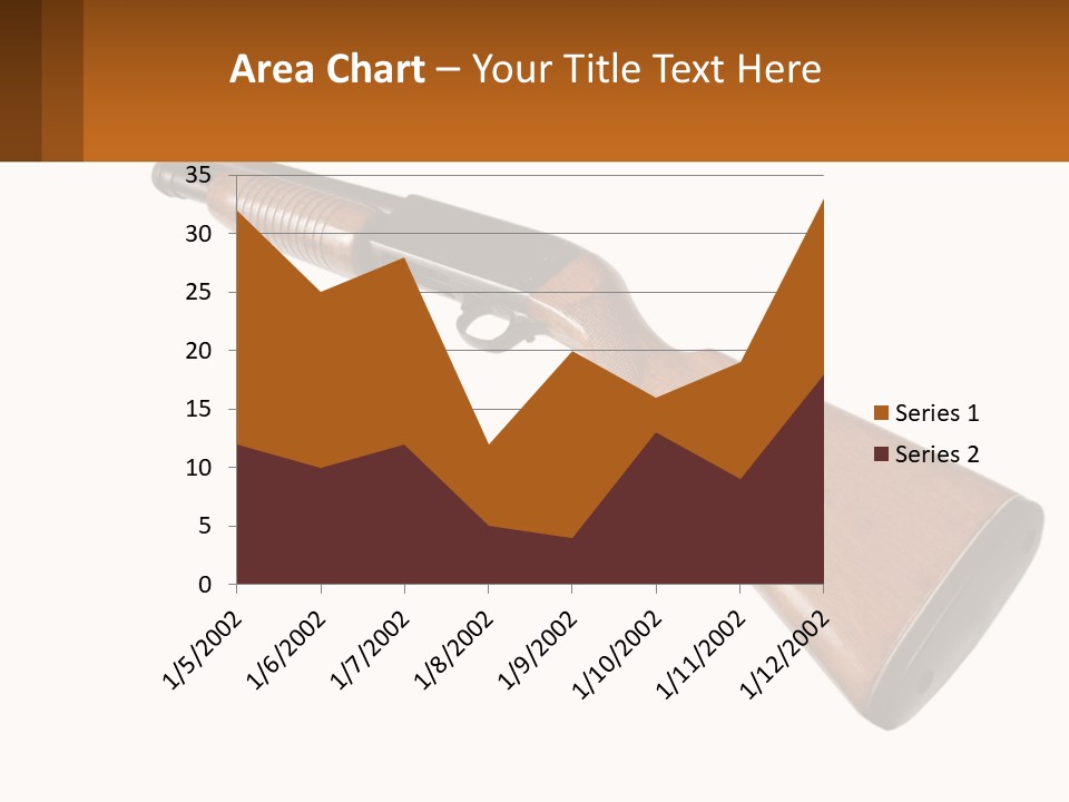 A Rifle On A White Background With A Brown Border PowerPoint Template