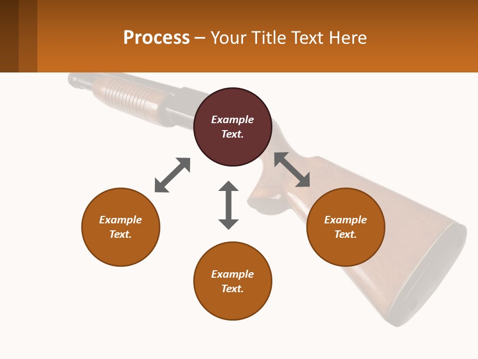 A Rifle On A White Background With A Brown Border PowerPoint Template