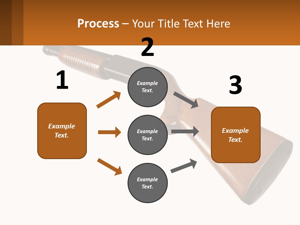 A Rifle On A White Background With A Brown Border PowerPoint Template