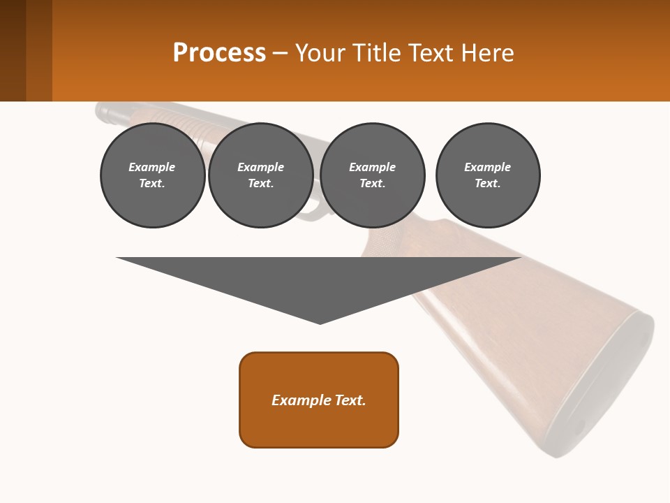 A Rifle On A White Background With A Brown Border PowerPoint Template