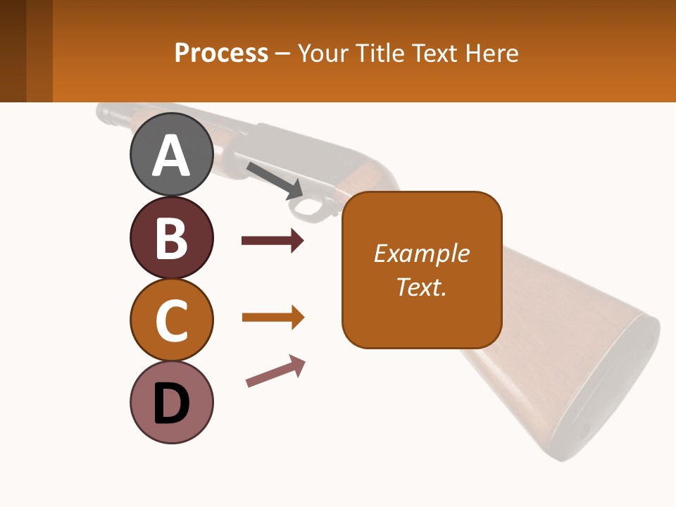 A Rifle On A White Background With A Brown Border PowerPoint Template