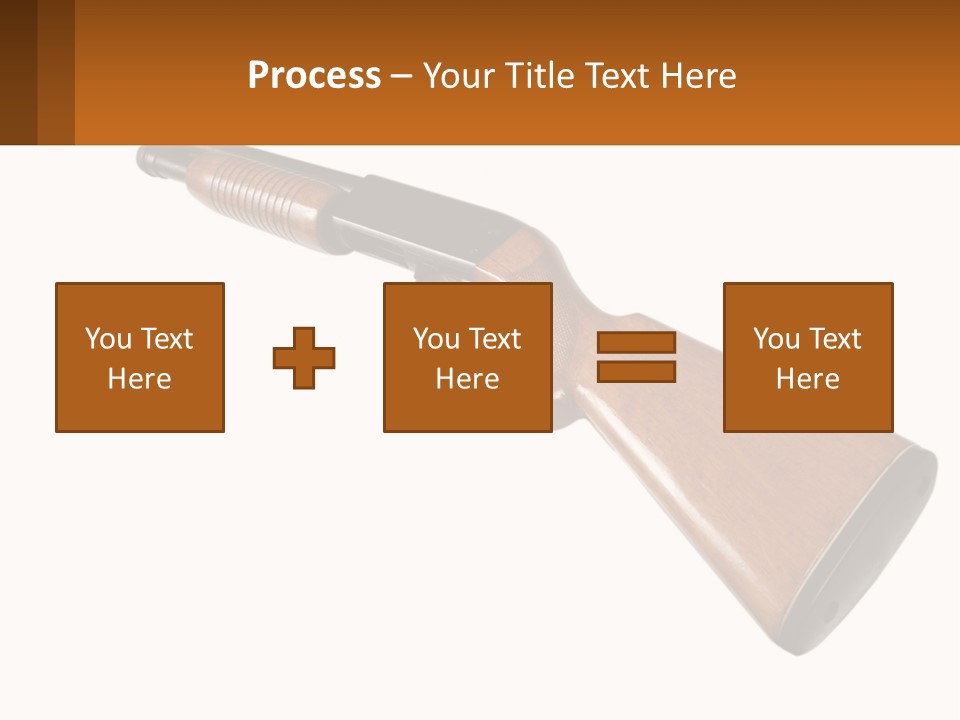 A Rifle On A White Background With A Brown Border PowerPoint Template