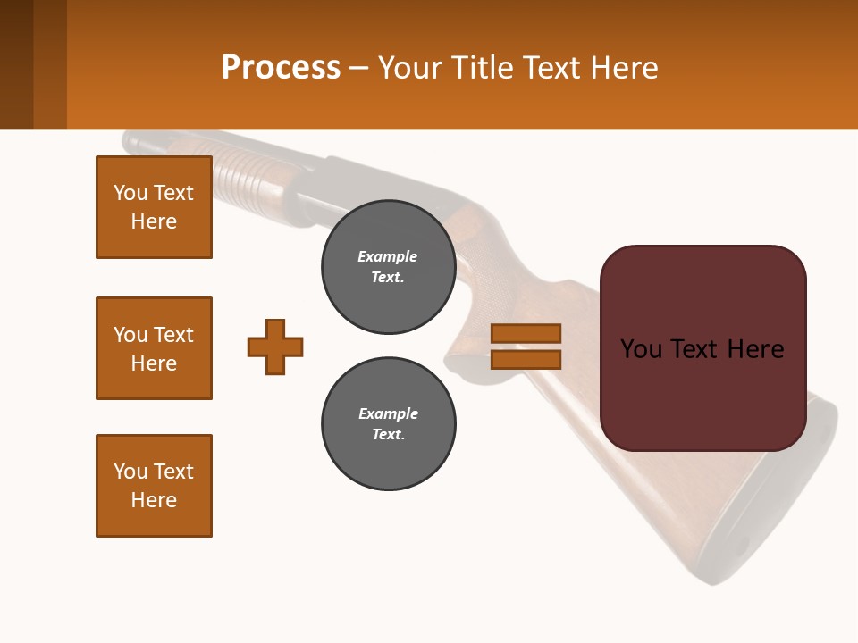 A Rifle On A White Background With A Brown Border PowerPoint Template