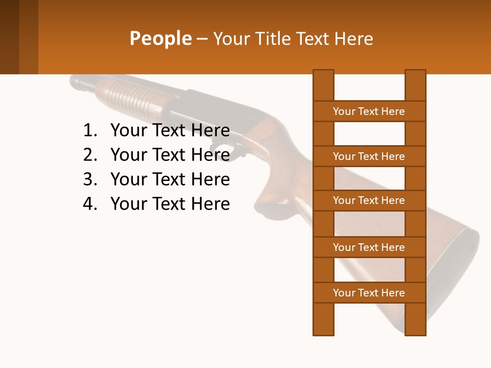 A Rifle On A White Background With A Brown Border PowerPoint Template