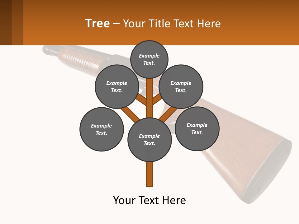 A Rifle On A White Background With A Brown Border PowerPoint Template