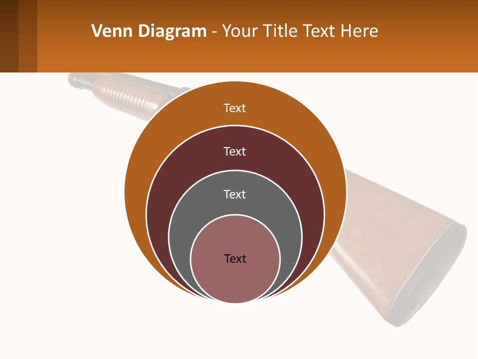 A Rifle On A White Background With A Brown Border PowerPoint Template
