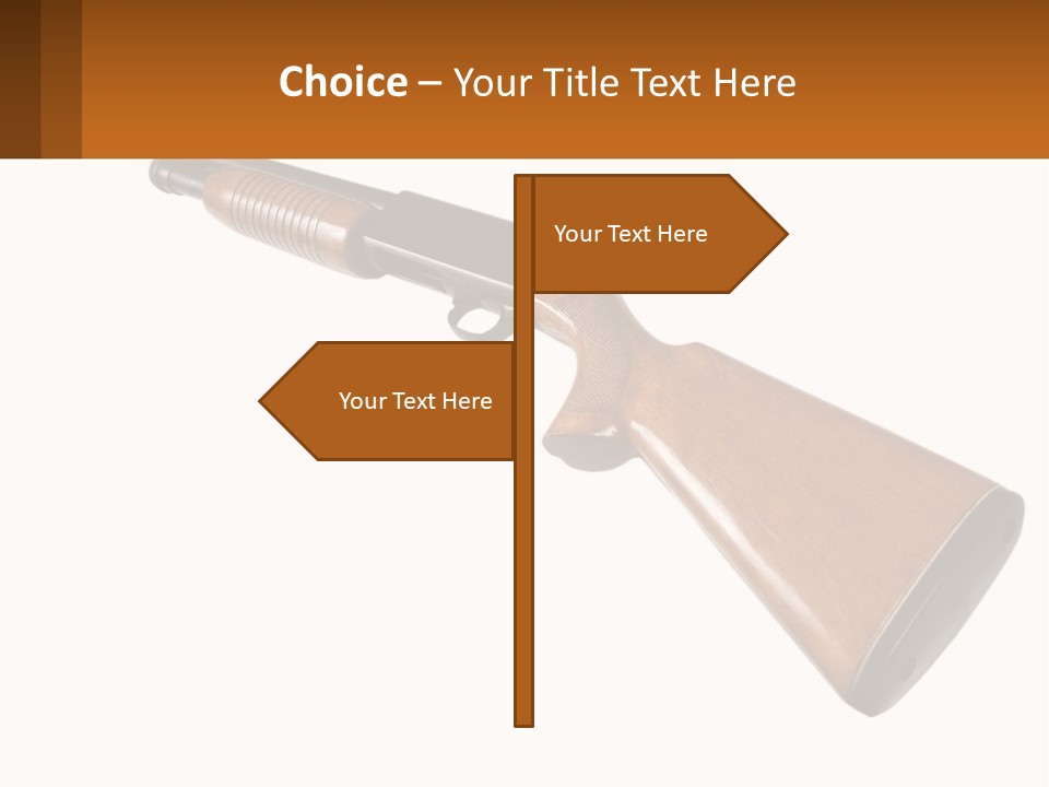 A Rifle On A White Background With A Brown Border PowerPoint Template