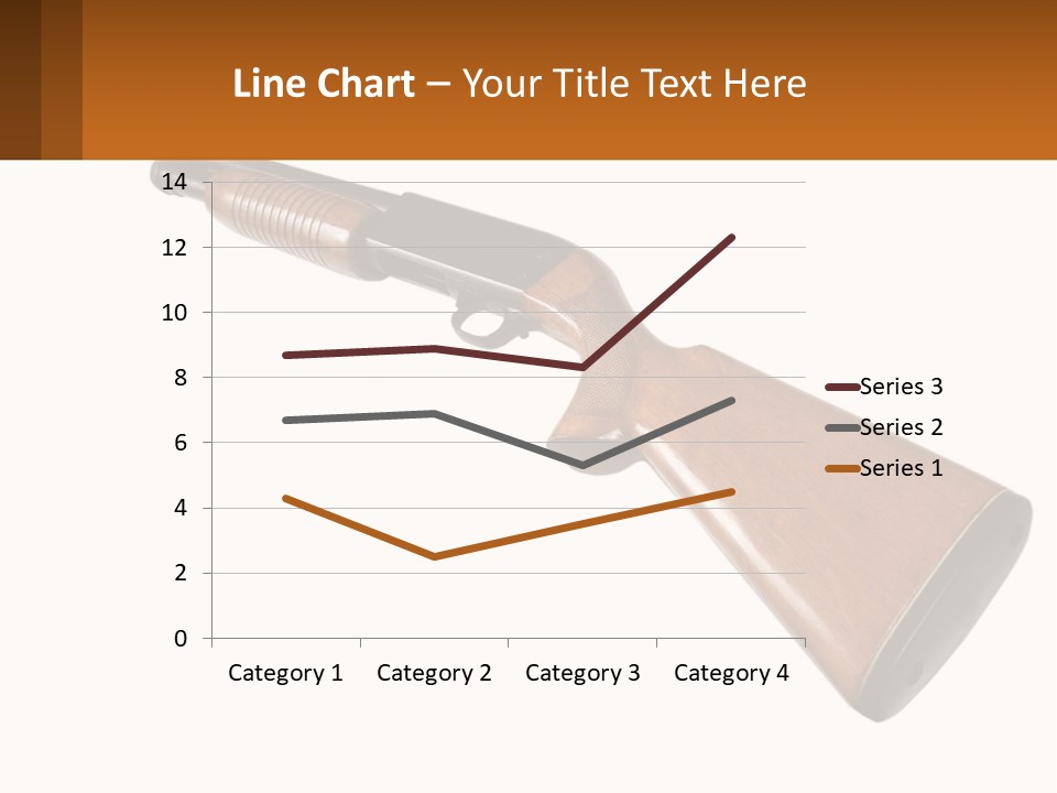 A Rifle On A White Background With A Brown Border PowerPoint Template