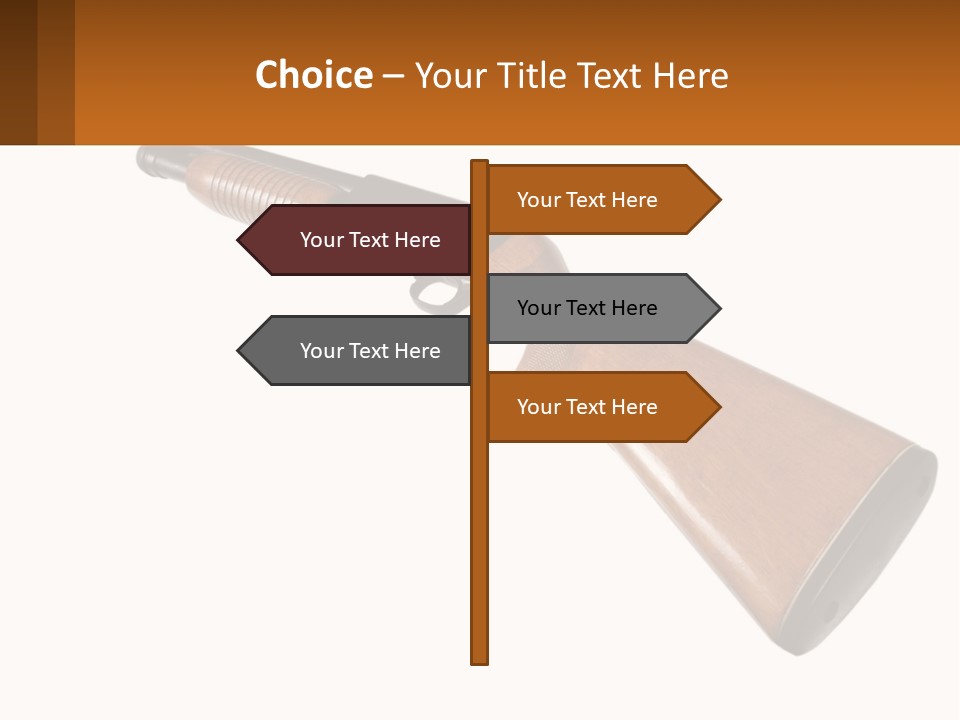 A Rifle On A White Background With A Brown Border PowerPoint Template