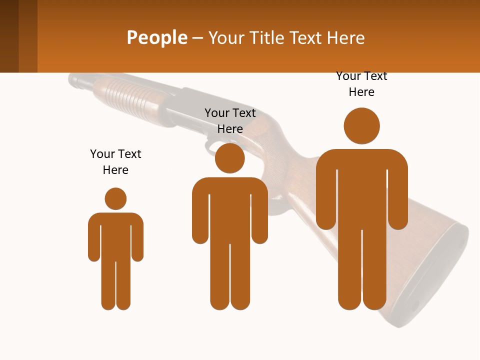 A Rifle On A White Background With A Brown Border PowerPoint Template