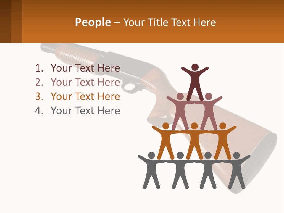 A Rifle On A White Background With A Brown Border PowerPoint Template