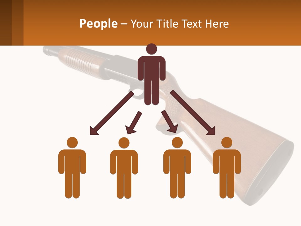 A Rifle On A White Background With A Brown Border PowerPoint Template