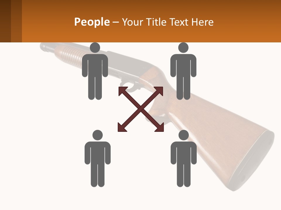 A Rifle On A White Background With A Brown Border PowerPoint Template