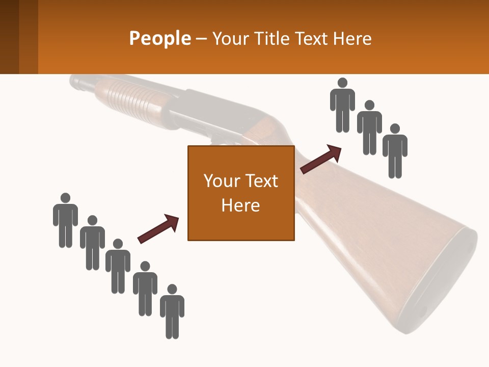 A Rifle On A White Background With A Brown Border PowerPoint Template
