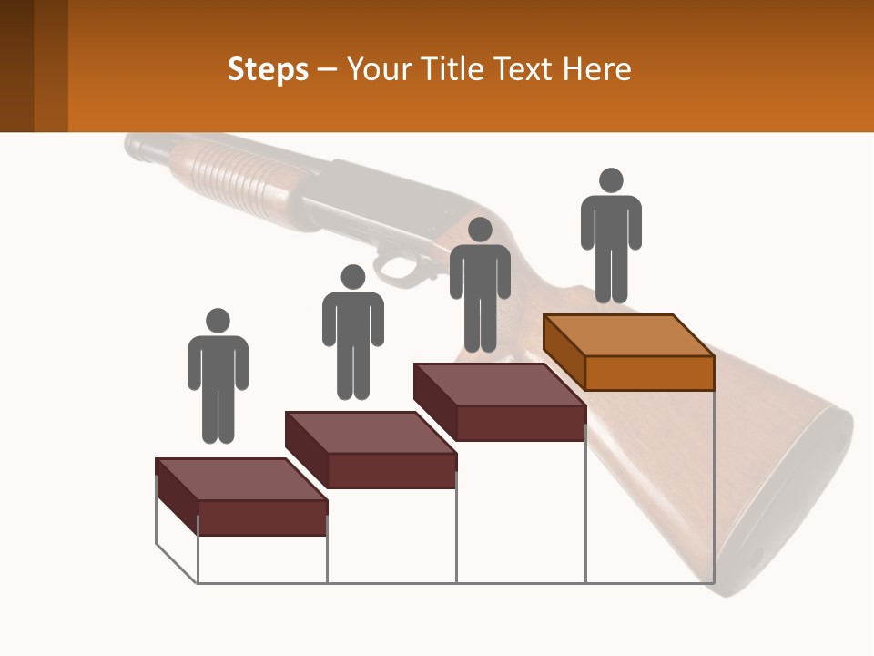 A Rifle On A White Background With A Brown Border PowerPoint Template