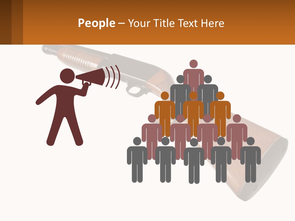 A Rifle On A White Background With A Brown Border PowerPoint Template