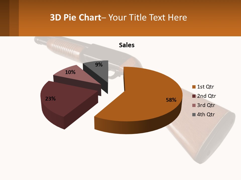 A Rifle On A White Background With A Brown Border PowerPoint Template