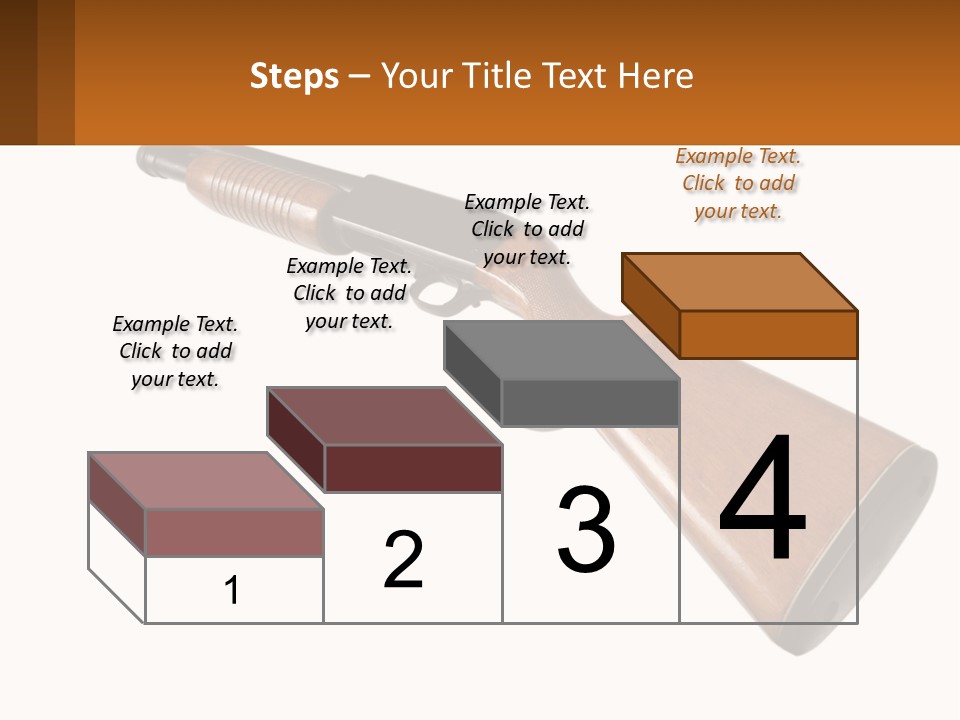 A Rifle On A White Background With A Brown Border PowerPoint Template