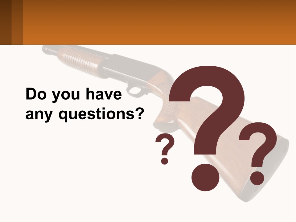 A Rifle On A White Background With A Brown Border PowerPoint Template