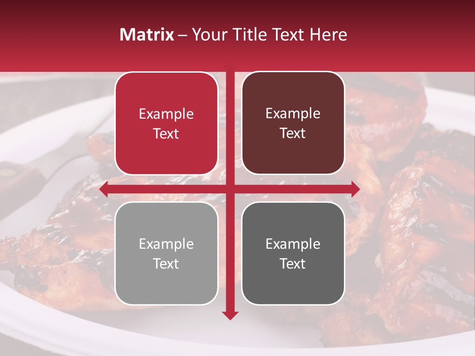 A White Plate Topped With Chicken Wings Covered In Bbq Sauce PowerPoint Template
