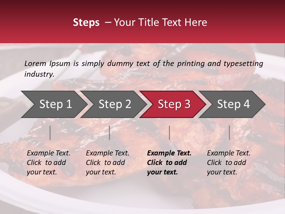 A White Plate Topped With Chicken Wings Covered In Bbq Sauce PowerPoint Template