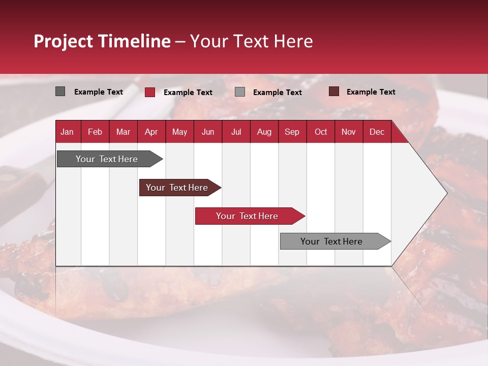 A White Plate Topped With Chicken Wings Covered In Bbq Sauce PowerPoint Template