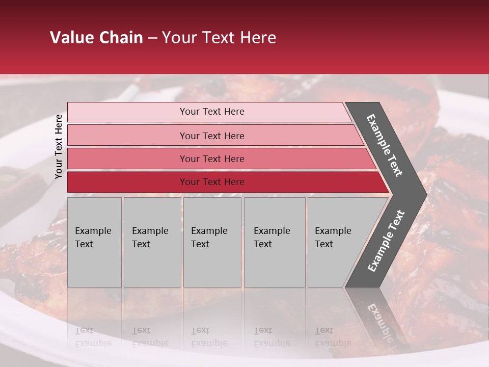 A White Plate Topped With Chicken Wings Covered In Bbq Sauce PowerPoint Template