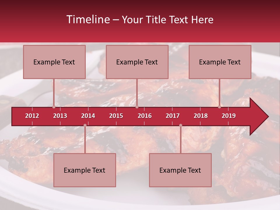 A White Plate Topped With Chicken Wings Covered In Bbq Sauce PowerPoint Template