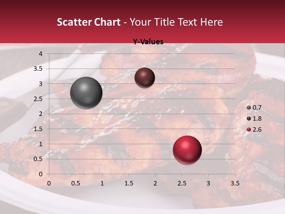 A White Plate Topped With Chicken Wings Covered In Bbq Sauce PowerPoint Template