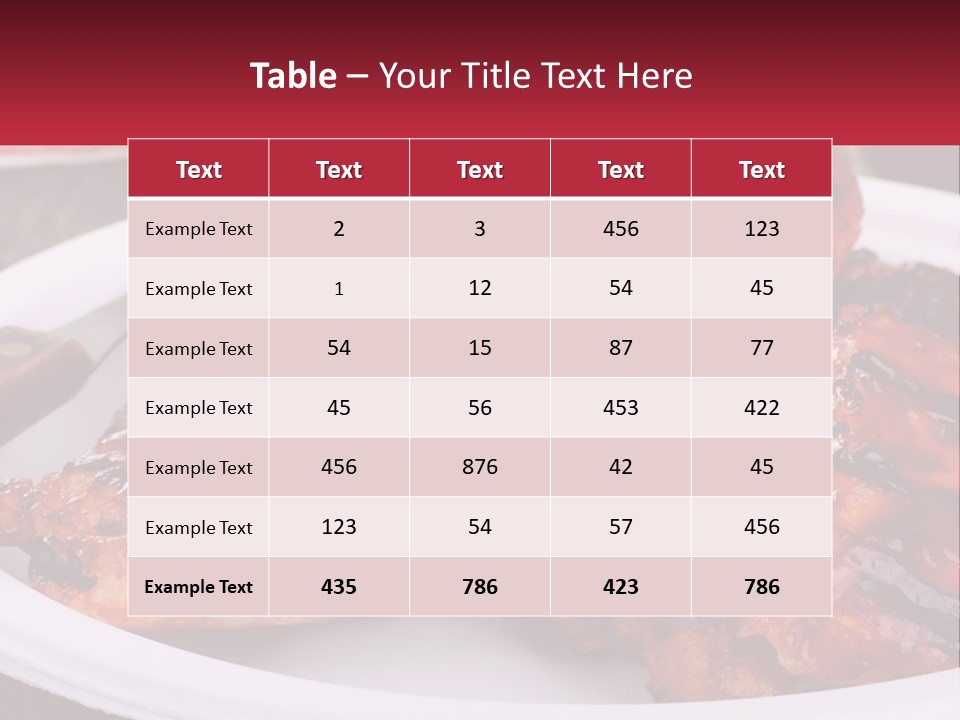 A White Plate Topped With Chicken Wings Covered In Bbq Sauce PowerPoint Template