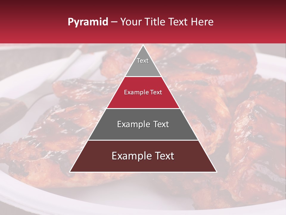 A White Plate Topped With Chicken Wings Covered In Bbq Sauce PowerPoint Template