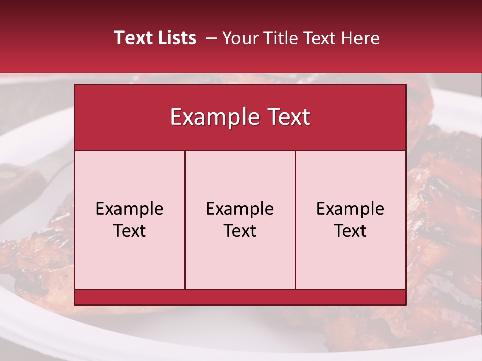 A White Plate Topped With Chicken Wings Covered In Bbq Sauce PowerPoint Template