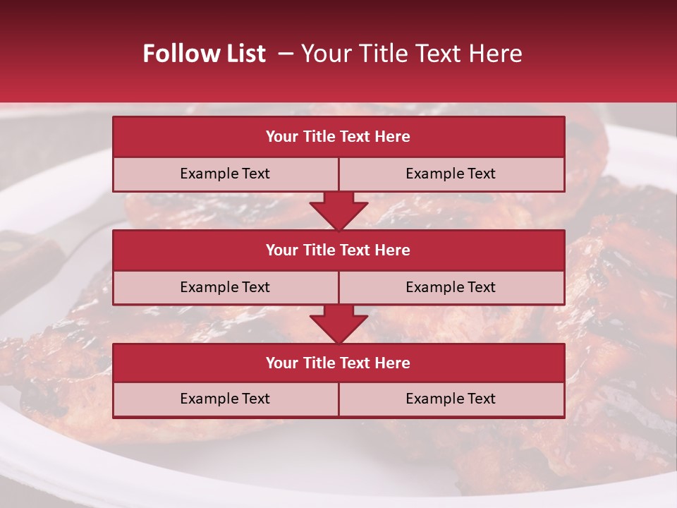 A White Plate Topped With Chicken Wings Covered In Bbq Sauce PowerPoint Template