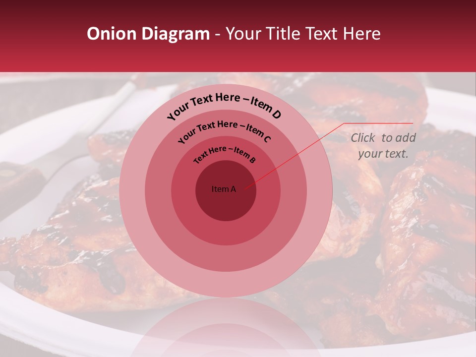 A White Plate Topped With Chicken Wings Covered In Bbq Sauce PowerPoint Template