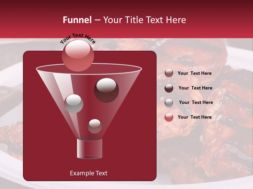 A White Plate Topped With Chicken Wings Covered In Bbq Sauce PowerPoint Template