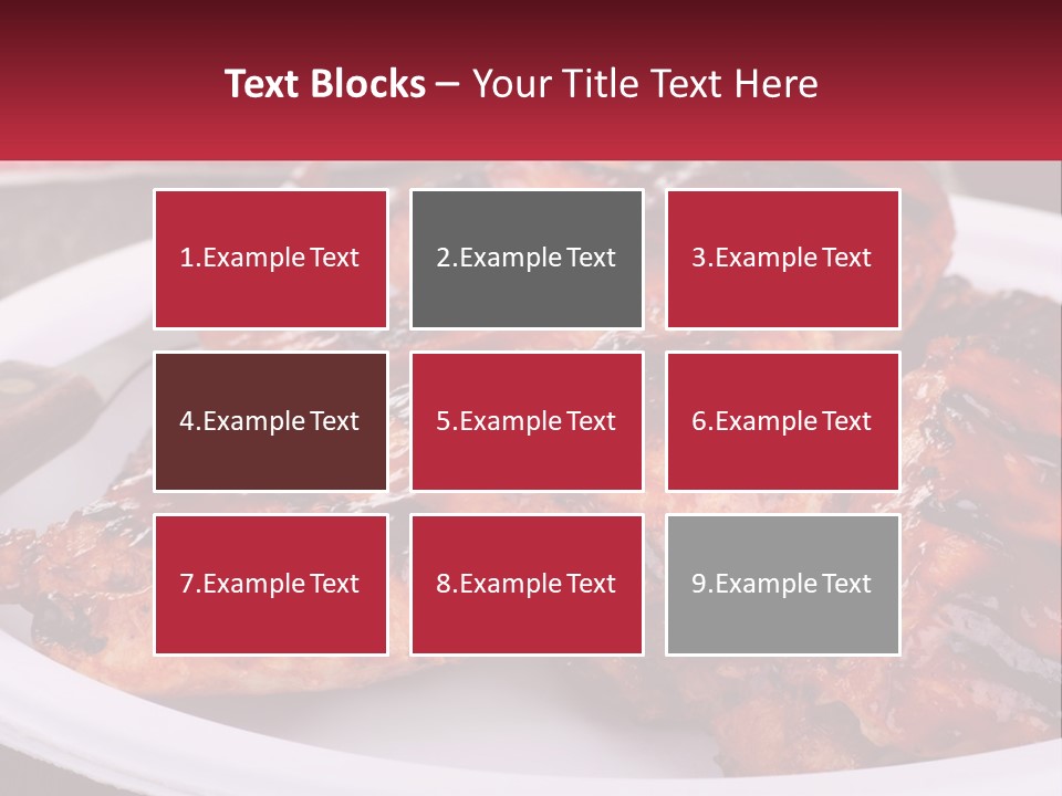 A White Plate Topped With Chicken Wings Covered In Bbq Sauce PowerPoint Template