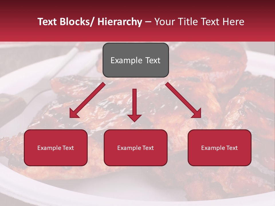 A White Plate Topped With Chicken Wings Covered In Bbq Sauce PowerPoint Template