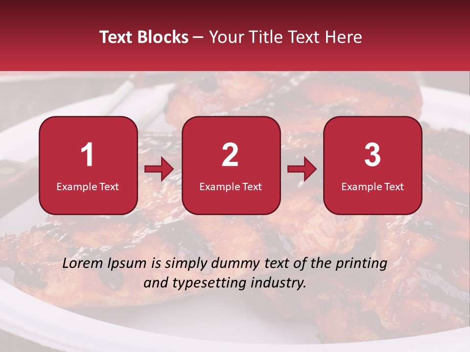A White Plate Topped With Chicken Wings Covered In Bbq Sauce PowerPoint Template
