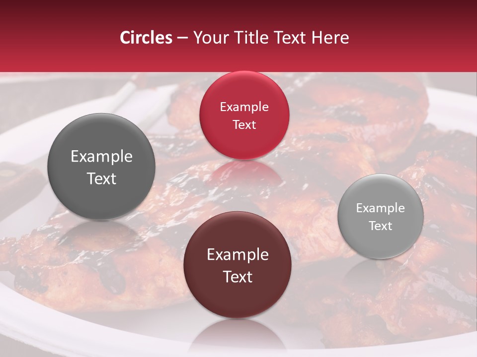 A White Plate Topped With Chicken Wings Covered In Bbq Sauce PowerPoint Template