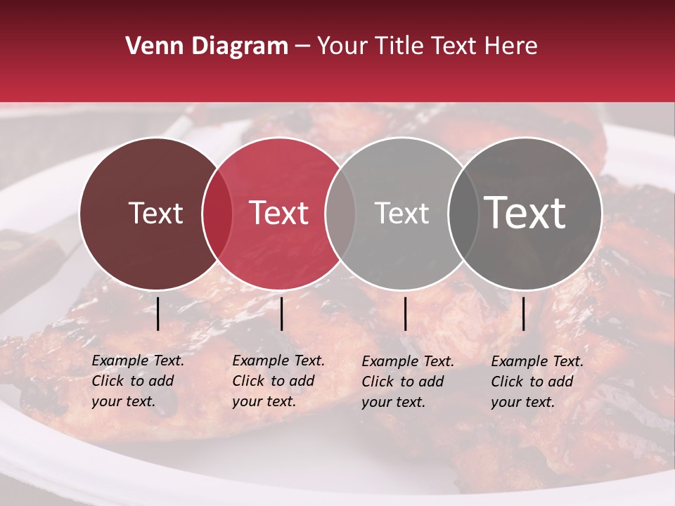 A White Plate Topped With Chicken Wings Covered In Bbq Sauce PowerPoint Template