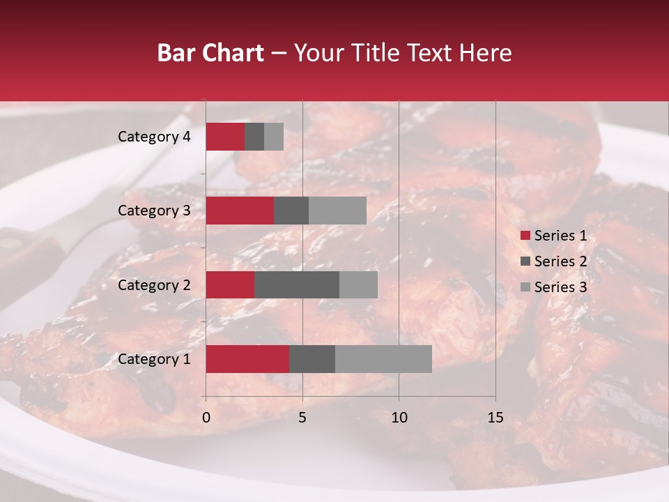 A White Plate Topped With Chicken Wings Covered In Bbq Sauce PowerPoint Template